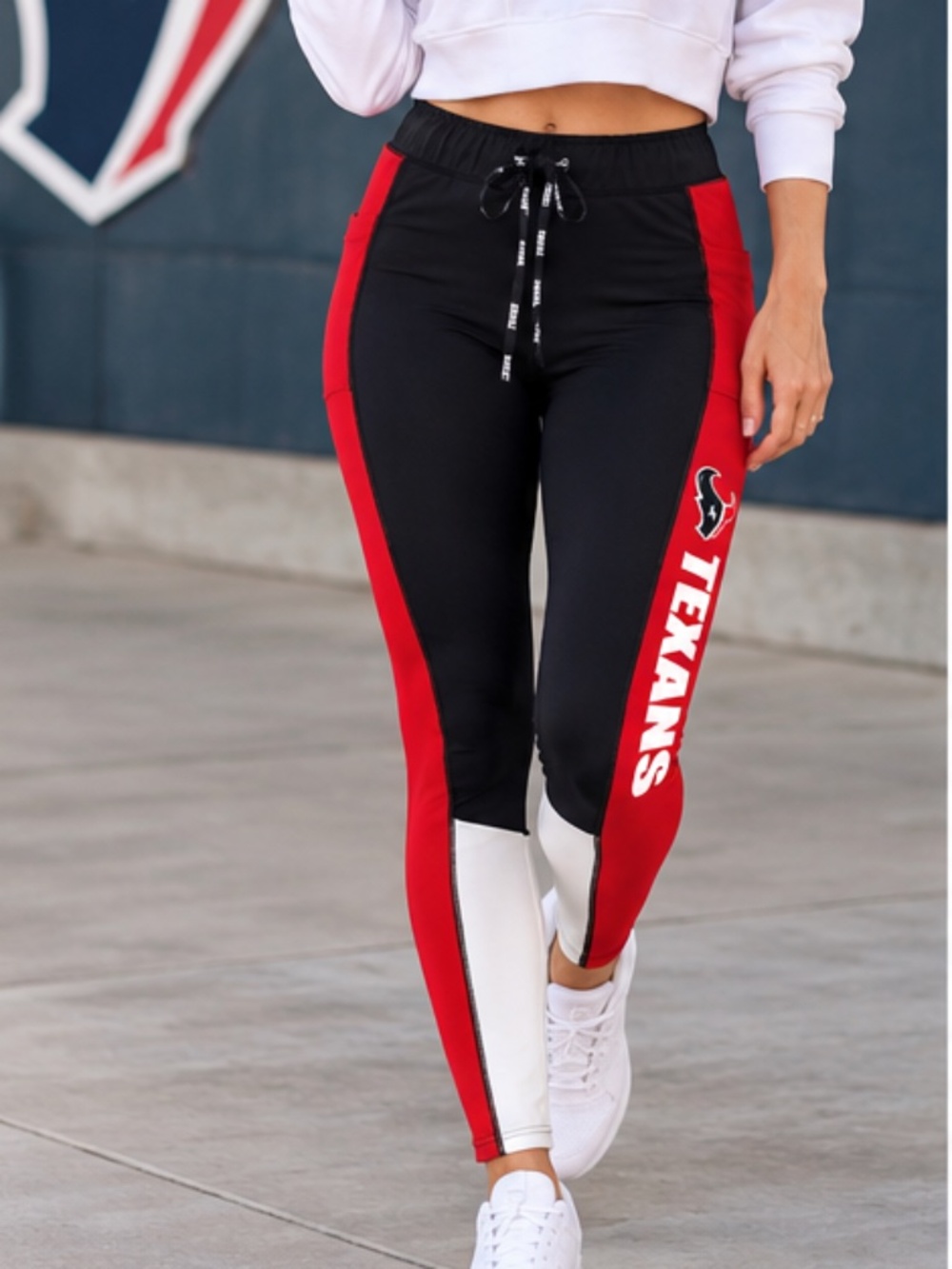 WEAR by Erin Andrews Houston Texans Color Block Leggings Size S NWT NFL